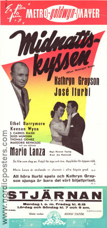 Midnattskyssen 1949 poster Kathryn Grayson José Iturbi Ethel Barrymore Norman Taurog Musikaler