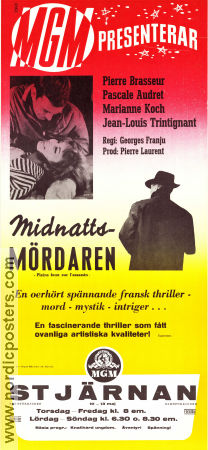 Midnattsmördaren 1961 poster Pierre Brasseur Pascale Audret Marianne Koch Georges Franju