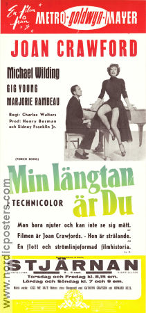 Min längtan är du 1953 poster Joan Crawford Michael Wilding Gig Young Charles Walters