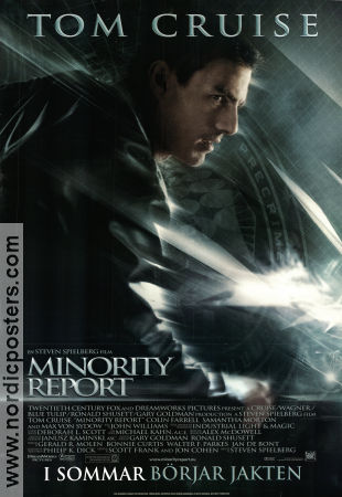 Minority Report 2002 poster Tom Cruise Steven Spielberg