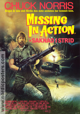 Missing in Action 1984 movie poster Chuck Norris M Emmet Walsh Lenore Kasdorf Joseph Zito War