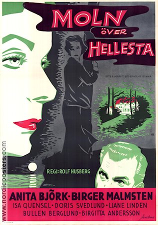 Moln över Hellesta 1956 poster Anita Björk Rolf Husberg