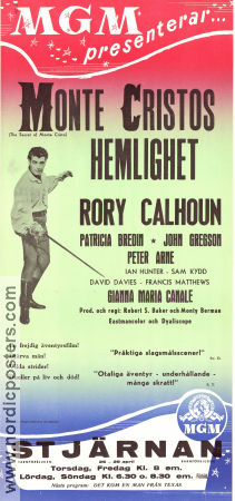 Monte Cristos hemlighet 1961 poster Rory Calhoun Patricia Bredin John Gregson Robert S Baker