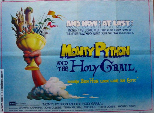Monty Python and the Holy Grail 1977 movie poster Graham Chapman John Cleese Find more: Monty Python