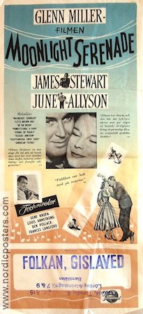 The Glenn Miller Story 1954 movie poster Glenn Miller James Stewart June Allyson Louis Armstrong Jazz