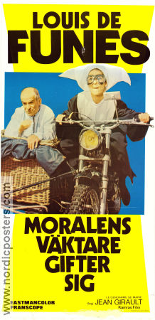 Moralens väktare gifter sej 1968 poster Louis de Funes Jean Lefebvre Genevieve Grad Jean Girault