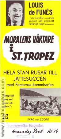 Moralens väktare i St Tropez 1964 poster Louis de Funes Genevieve Grad Michel Galabru Jean Girault