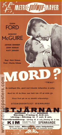 Mord 1955 poster Glenn Ford Dorothy McGuire Arthur Kennedy Mark Robson