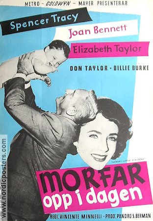 Father´s Little Dividend 1953 movie poster Elizabeth Taylor Joan Bennett Spencer Tracy Vincente Minnelli Kids