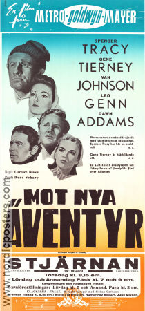 Mot nya äventyr 1952 poster Spencer Tracy Gene Tierney Van Johnson Clarence Brown