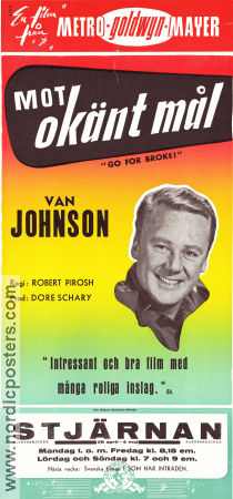 Mot okänt mål 1951 poster Van Johnson Lane Nakano George Miki Robert Pirosh