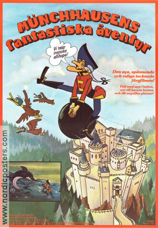Les fabuleuses aventures du légendaire baron de Munchausen 1978 movie poster Jean Image Animation
