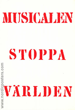 Musikalen Stoppa Världen 1966 poster Rune Olson Helena Fernell Find more: Svenska Teatern Musicals