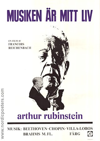 L´amour de la vie 1969 poster Arthur Rubinstein Francois Reichenbach