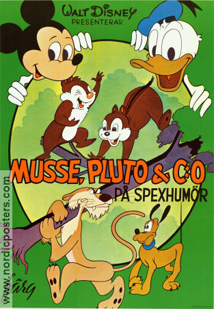 Cartoon Carousel 1975 movie poster Musse Pigg Kalle Anka Pluto Piff och Puff Jack Hannah