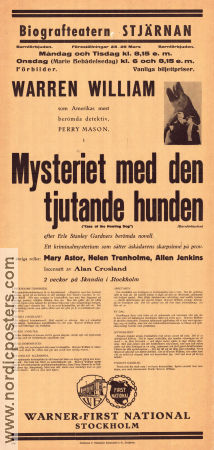 Mysteriet med den tjutande hunden 1934 poster Warren William Mary Astor Allen Jenkins Alan Crosland Hundar