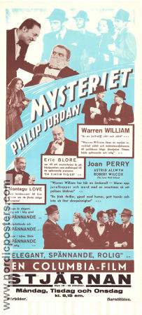 Mysteriet Philip Jordan 1940 poster Warren William Eric Blore Joan Perry Sidney Salkow