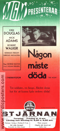 Någon måste döda 1963 poster Kirk Douglas Robert Walker Jr Nick Adams George Seaton