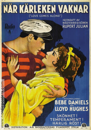 Love Comes Along 1930 movie poster Bebe Daniels Lloyd Hughes Rupert Julian