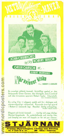 När kvinnor älska 1941 poster Joan Crawford Robert Taylor Greer Garson Robert Z Leonard