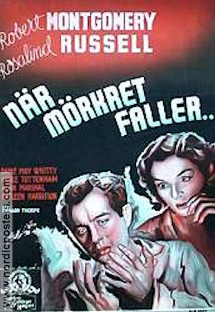 När mörkret faller 1937 poster Robert Montgomery Rosalind Russell May Whitty Richard Thorpe