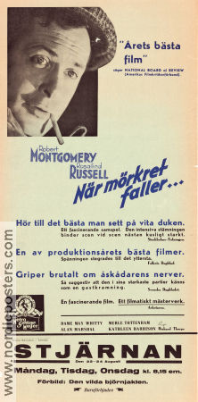 När mörkret faller 1937 poster Robert Montgomery Rosalind Russell May Whitty Richard Thorpe