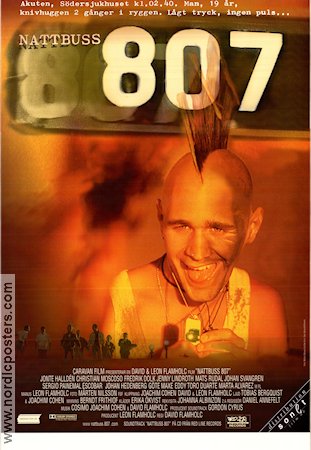Nattbuss 807 1997 movie poster Jonte Halldén Christian Moscoso Jenny Lindroth David Flamholc Find more: Stockholm Cult movies