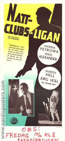 Nattclubsligan 1959 poster Marina Petrova Jürg Holl Pero Alexander Wolfgang Glück