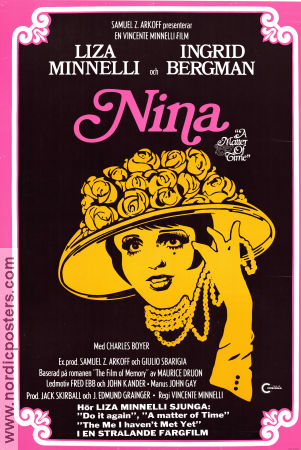 Nina 1976 poster Liza Minnelli Ingrid Bergman Charles Boyer Vincente Minnelli