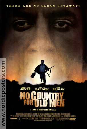 No Country For Old Men 2007 movie poster Tommy Lee Jones Javier Bardem Josh Brolin Woody Harrelson Joel Ethan Coen