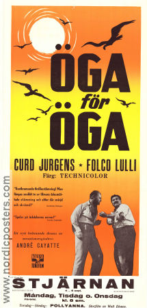 Öga för öga 1957 poster Curd Jürgens Folco Lulli Lea Padovani André Cayatte