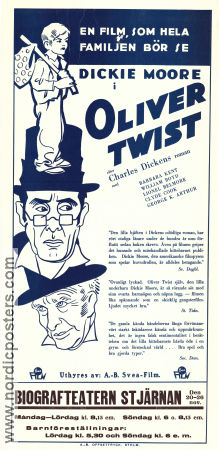 Oliver Twist 1933 poster Dickie Moore Irving Pichel William Boyd William J Cowen