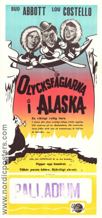 Olycksfåglarna i Alaska 1952 poster Bud Abbott Lou Costello Mitzi Green Jean Yarbrough Berg