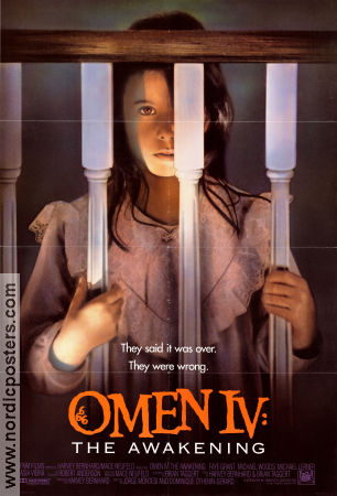 Omen IV: The Awakening 1991 poster Faye Grant Michael Woods Michael Lerner Jorge Montesi Från TV