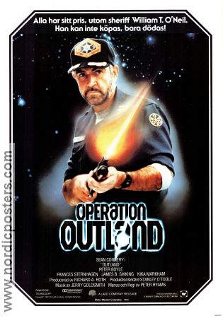 Operation Outland 1981 poster Sean Connery Frances Sternhagen Peter Boyle Peter Hyams Vapen