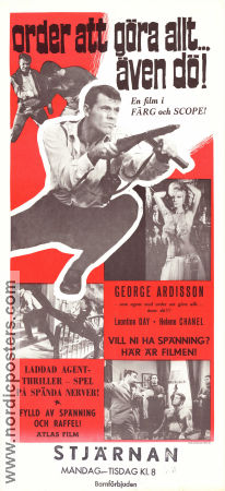 Order att göra allt även dö 1965 poster George Ardisson Lena von Martens Hélene Chanel Nick Nostro Agenter