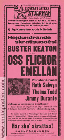 Oss flickor emellan 1932 poster Buster Keaton Jimmy Durante Ruth Selwyn Edward Sedgwick