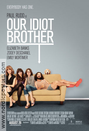 Our Idiot Brother 2011 movie poster Paul Rudd Elizabeth Banks Zooey Deschanel Jesse Peretz