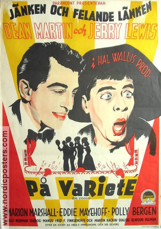 På varieté 1951 poster Dean Martin Jerry Lewis Polly Bergen Norman Taurog Dans