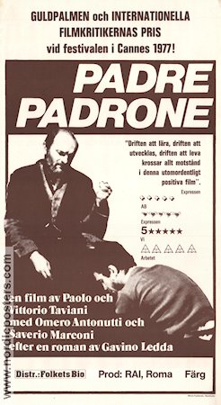 Padre padrone 1977 movie poster Omero Antonutti Paolo Taviani