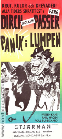 Panik i lumpen 1968 poster Dirch Passer Karl Stegger Ove Sprogöe Nat Russell Jr Carl Ottosen Danmark