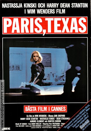 Paris Texas 1984 poster Nastassja Kinski Wim Wenders
