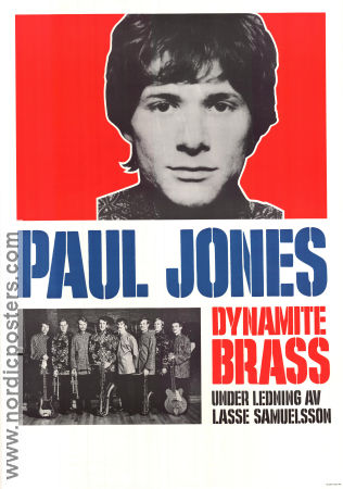 Paul Jones 1968 poster Dynamite Brass Lasse Samuelsson Find more: Manfred Mann Find more: Concert poster Rock and pop