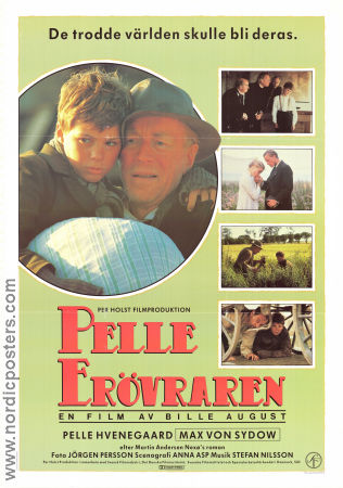 Pelle erobreren 1987 movie poster Max von Sydow Pelle Hvenegaard Erik Paaske Bille August Denmark