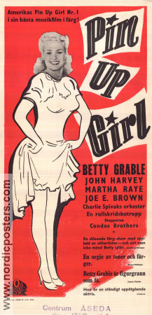 Pin Up Girl 1944 poster Betty Grable John Harvey Martha Raye H Bruce Humberstone Musikaler