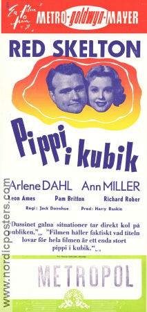 Pippi i kubik 1950 poster Red Skelton Arlene Dahl Ann Miller Jack Donohue