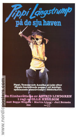 Pippi in the South Seas 1970 movie poster Inger Nilsson Beppe Wolgers Writer: Astrid Lindgren Find more: Pippi Långstrump
