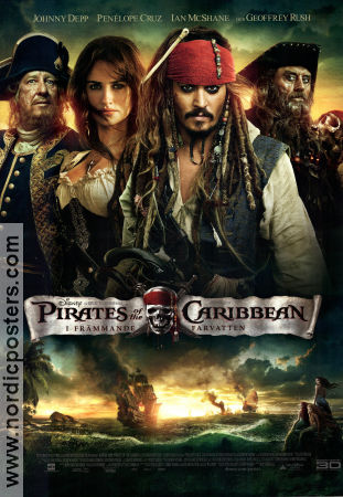 Pirates of the Caribbean On Stranger Tides 2011 movie poster Johnny Depp Penelope Cruz Rob Marshall