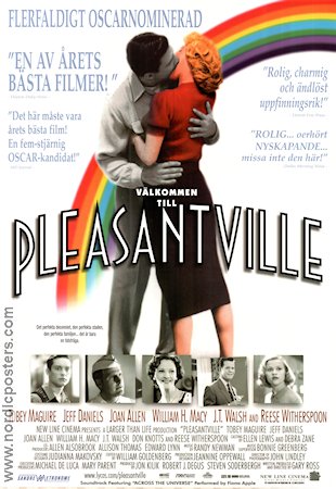 Pleasantville 1998 movie poster Tobey Maguire Jeff Daniels Joan Allen Reese Witherspoon Gary Ross