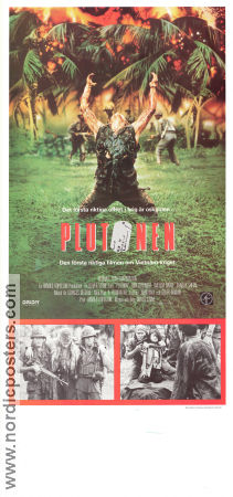 Plutonen 1986 poster Charlie Sheen Tom Berenger Willem Dafoe Keith David Forest Whitaker Johnny Depp Oliver Stone Krig